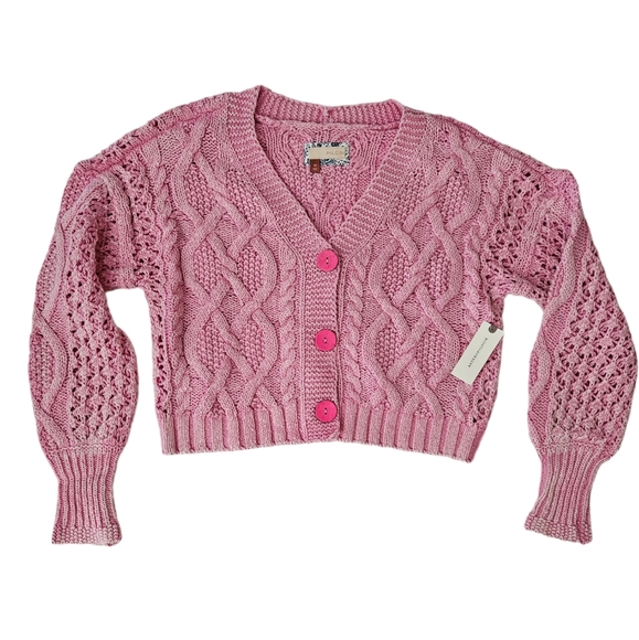 Anthropologie Pilcro Cable Knit Cardigan Sweater - Picture 2 of 8